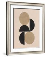 Abstract Art Deco Collage with Geometric Form and Paper Texture-retrofutur-Framed Photographic Print