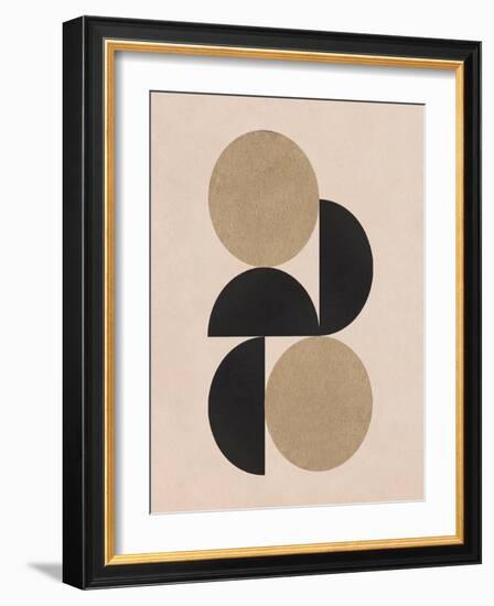 Abstract Art Deco Collage with Geometric Form and Paper Texture-retrofutur-Framed Photographic Print