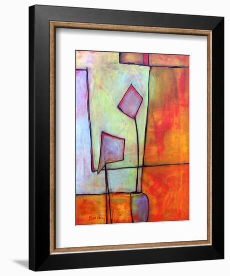 Abstract Art Window Dressing Tangerine Orange-Blenda Tyvoll-Framed Premium Giclee Print