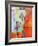 Abstract Art Window Dressing Tangerine Orange-Blenda Tyvoll-Framed Art Print