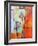 Abstract Art Window Dressing Tangerine Orange-Blenda Tyvoll-Framed Art Print