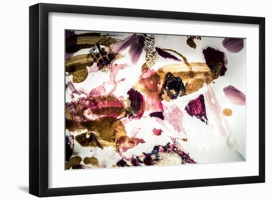 Abstract Art with Gold Colors and Sparkles. Creative Background. Hand Painted Card. Beautiful Paint-CARACOLLA-Framed Art Print