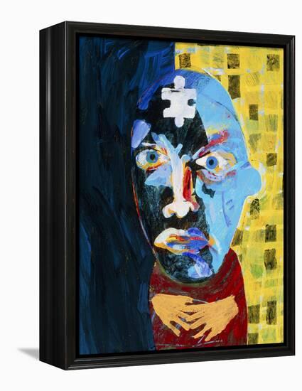 Abstract Artwork of Man Depicting Mental Illness-Paul Brown-Framed Premier Image Canvas