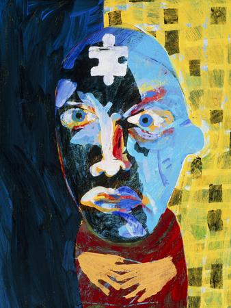 'Abstract Artwork of Man Depicting Mental Illness' Photographic Print