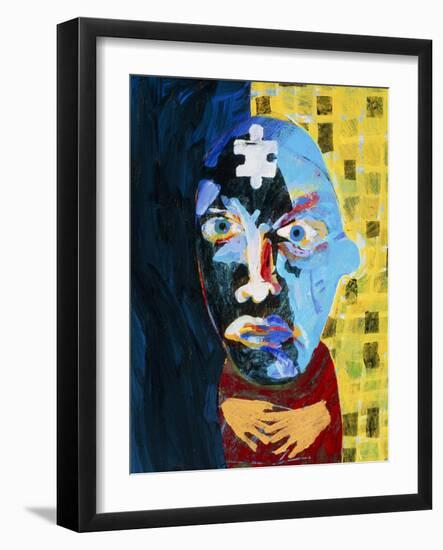 Abstract Artwork of Man Depicting Mental Illness-Paul Brown-Framed Photographic Print
