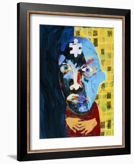 Abstract Artwork of Man Depicting Mental Illness-Paul Brown-Framed Photographic Print