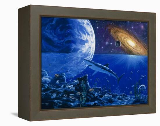 Abstract Artwork of the Evolution of Life-Chris Butler-Framed Premier Image Canvas