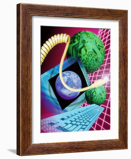 Abstract Artwork of the World Wide Web-Victor Habbick-Framed Photographic Print