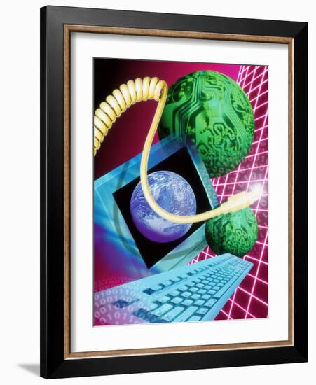 Abstract Artwork of the World Wide Web-Victor Habbick-Framed Photographic Print