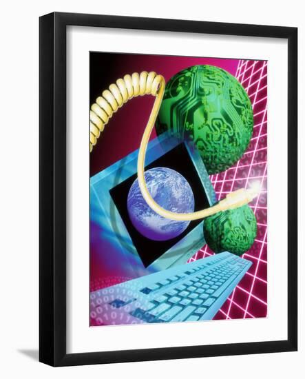 Abstract Artwork of the World Wide Web-Victor Habbick-Framed Photographic Print