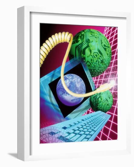 Abstract Artwork of the World Wide Web-Victor Habbick-Framed Photographic Print