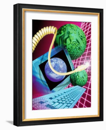 Abstract Artwork of the World Wide Web-Victor Habbick-Framed Photographic Print