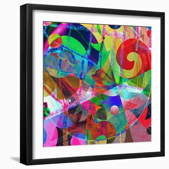 Abstract Background, Color Painted Graffiti-Andriy Zholudyev-Framed Art Print