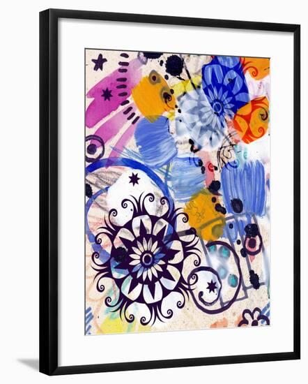 Abstract Background, Color Painted Graffiti-Andriy Zholudyev-Framed Art Print