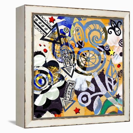 Abstract Background, Color Painted Graffiti-Andriy Zholudyev-Framed Stretched Canvas