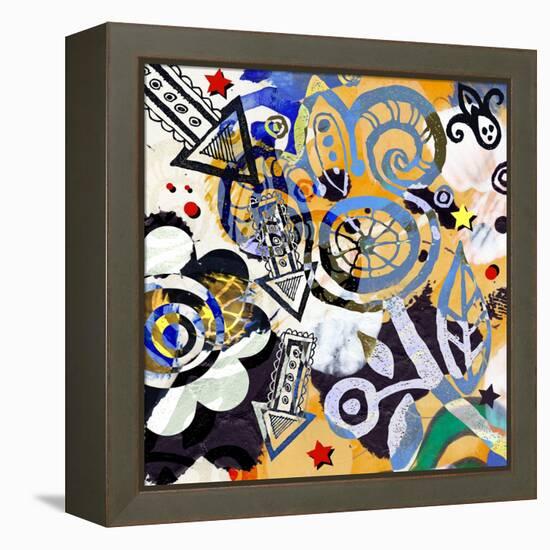 Abstract Background, Color Painted Graffiti-Andriy Zholudyev-Framed Stretched Canvas