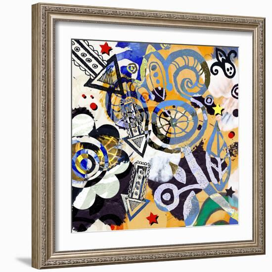 Abstract Background, Color Painted Graffiti-Andriy Zholudyev-Framed Art Print