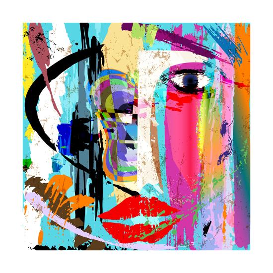 Abstract Background Composition With Paint Strokes And Splashes