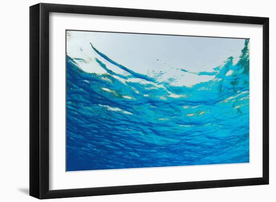 Abstract Background of Blue Water Ripples from Underwater-Rich Carey-Framed Photographic Print