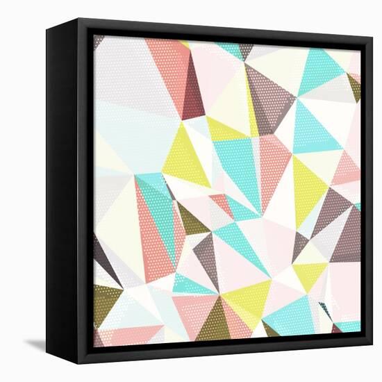 Abstract Background with Triangles and Colorful Geometric Shapes. Texture Pattern for Covers, Banne-Romas_Photo-Framed Stretched Canvas