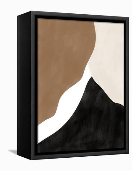 Abstract Beige and Brown Art No.1-Elena Ristova-Framed Premier Image Canvas