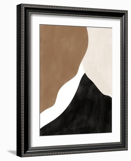 Abstract Beige and Brown Art No.1-Elena Ristova-Framed Giclee Print