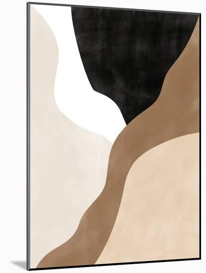 Abstract Beige and Brown Art No.2-Elena Ristova-Mounted Giclee Print