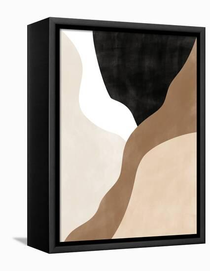 Abstract Beige and Brown Art No.2-Elena Ristova-Framed Premier Image Canvas