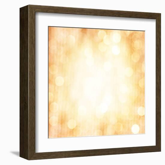 Abstract Beige Blur Background-Anna Omelchenko-Framed Art Print