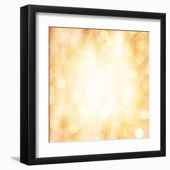 Abstract Beige Blur Background-Anna Omelchenko-Framed Art Print