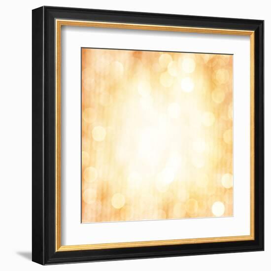 Abstract Beige Blur Background-Anna Omelchenko-Framed Art Print