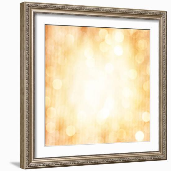 Abstract Beige Blur Background-Anna Omelchenko-Framed Art Print