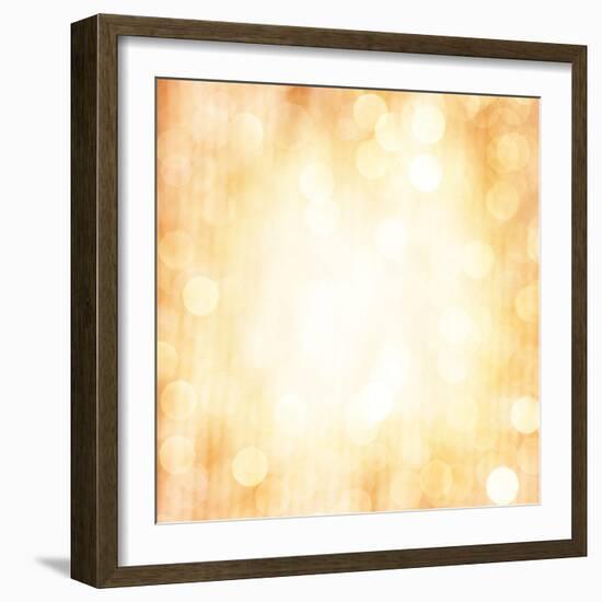 Abstract Beige Blur Background-Anna Omelchenko-Framed Art Print