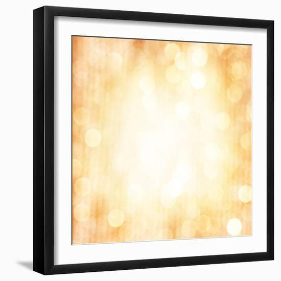 Abstract Beige Blur Background-Anna Omelchenko-Framed Art Print