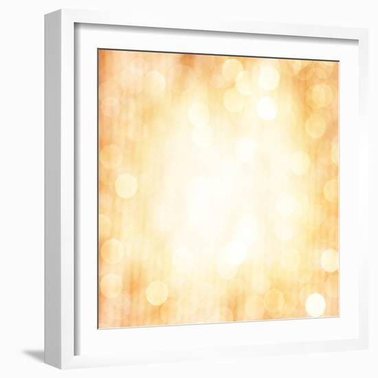 Abstract Beige Blur Background-Anna Omelchenko-Framed Art Print