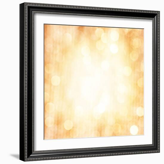 Abstract Beige Blur Background-Anna Omelchenko-Framed Art Print