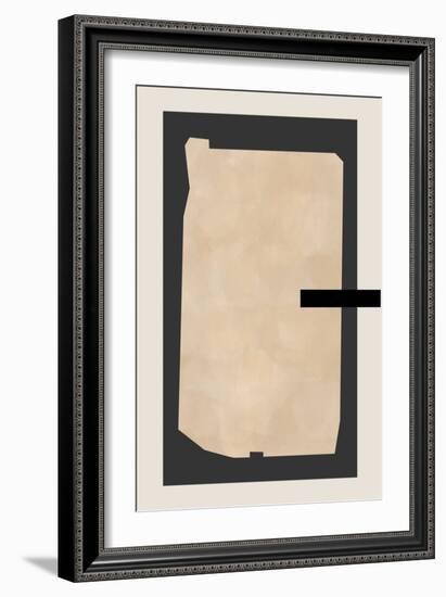 Abstract Beige Painting-Elena Ristova-Framed Giclee Print