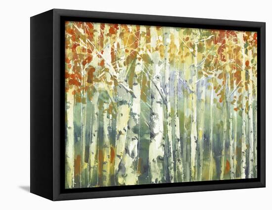 Abstract Birch Trees Warm-Marietta Cohen Art and Design-Framed Premier Image Canvas