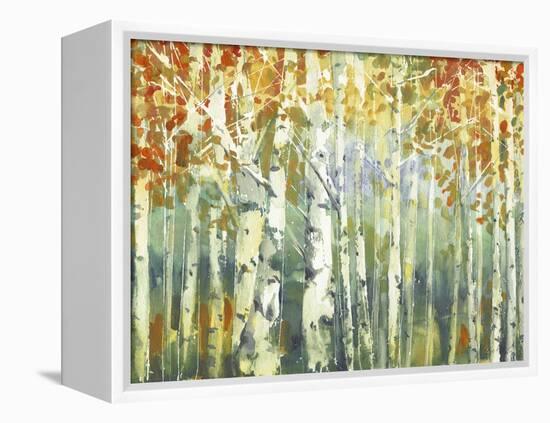 Abstract Birch Trees Warm-Marietta Cohen Art and Design-Framed Premier Image Canvas