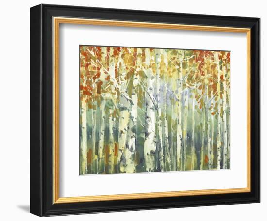 Abstract Birch Trees Warm-Marietta Cohen Art and Design-Framed Premium Giclee Print