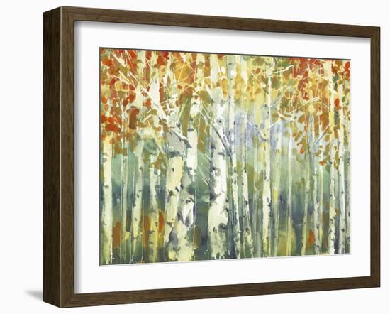 Abstract Birch Trees Warm-Marietta Cohen Art and Design-Framed Giclee Print