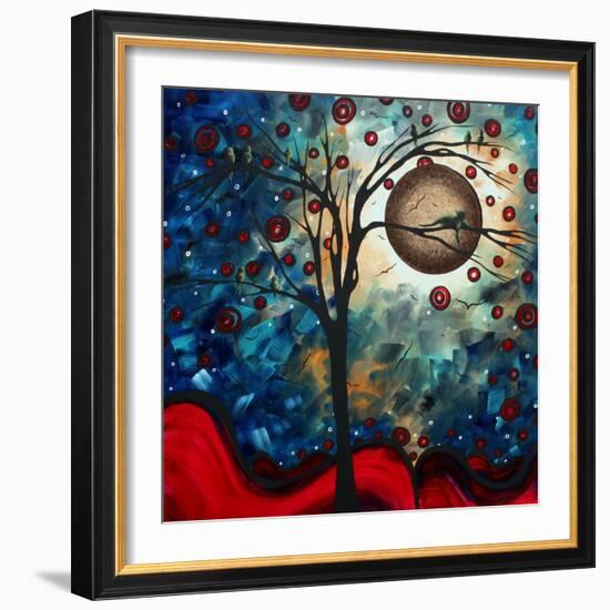 Abstract Bird Cat-Megan Aroon Duncanson-Framed Art Print