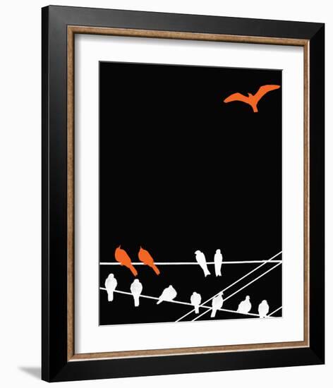 Abstract Birds II-Irena Orlov-Framed Art Print