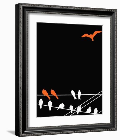 Abstract Birds II-Irena Orlov-Framed Art Print