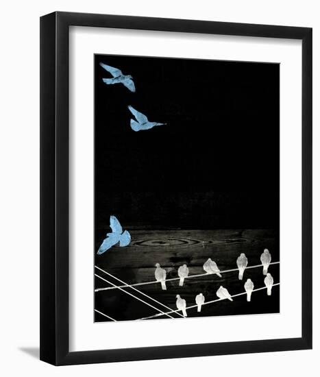 Abstract Birds III-Irena Orlov-Framed Art Print