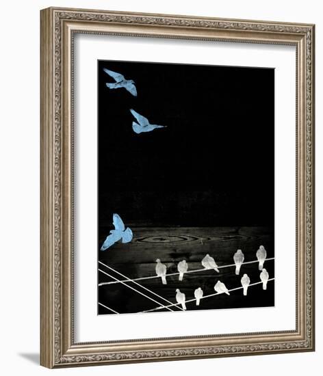 Abstract Birds III-Irena Orlov-Framed Art Print