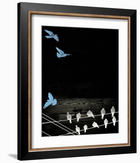 Abstract Birds III-Irena Orlov-Framed Art Print