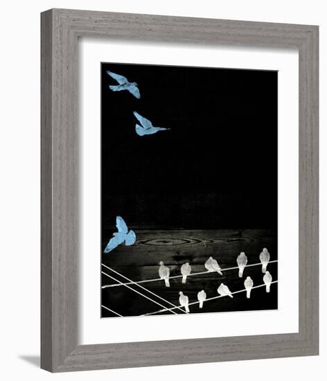 Abstract Birds III-Irena Orlov-Framed Art Print