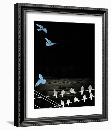 Abstract Birds III-Irena Orlov-Framed Art Print
