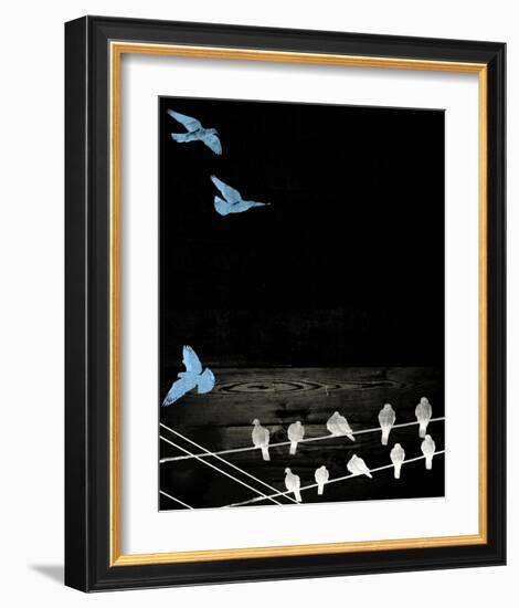 Abstract Birds III-Irena Orlov-Framed Art Print